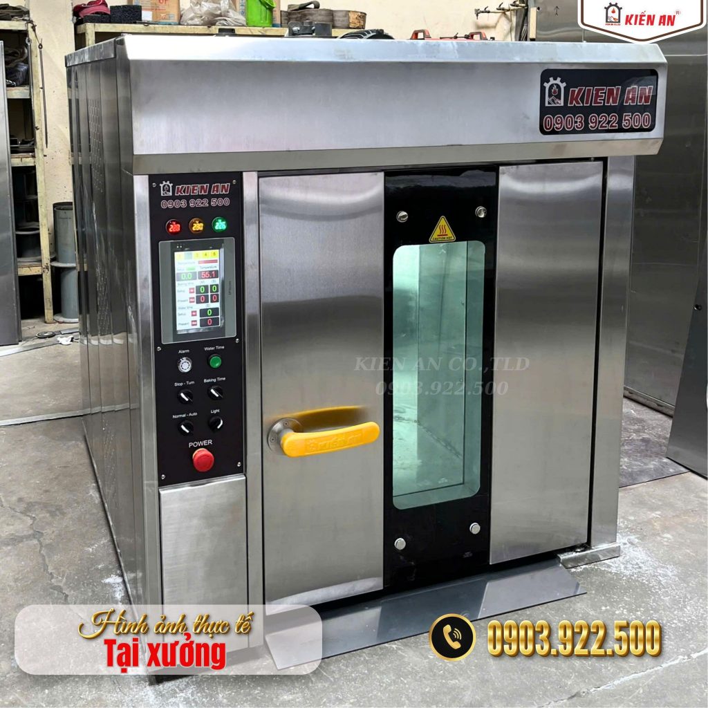 Hình ảnh thực tế của lò nướng bánh mì xoay Kiến An tại nhà khách