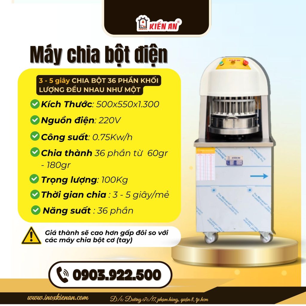 Hình ảnh thực tế của máy chia bột 36 phần 