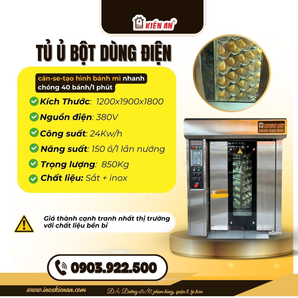 Hình ảnh thực tế của lò nướng bánh mì 10 khay Kiến An