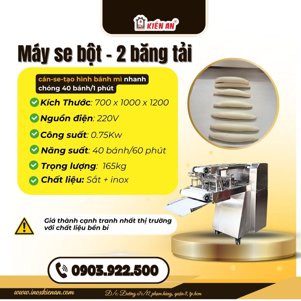 Hình ảnh thực tế của máy se bột 2 băng tải