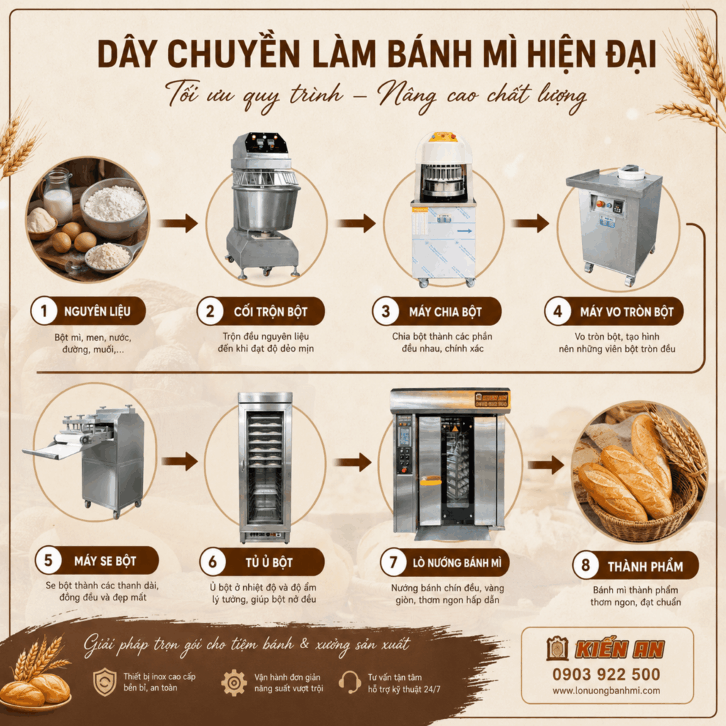 Các bước làm bánh mì Việt Nam