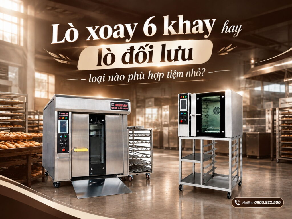 lò xoay 6 khay, lò nướng đối lưu